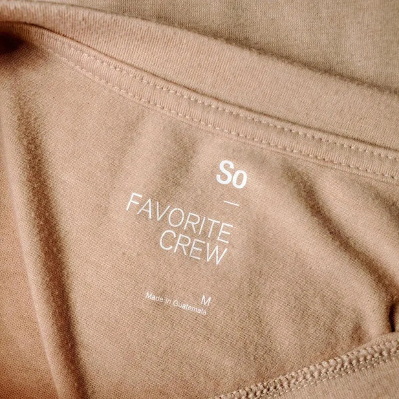 SO Favorite Crew Women's Pink Dusty Rose Long Sleeve Top Size Medium - Picture 3 of 8